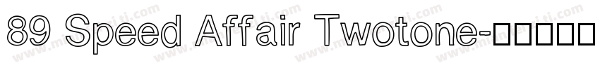 89 Speed Affair Twotone字体转换